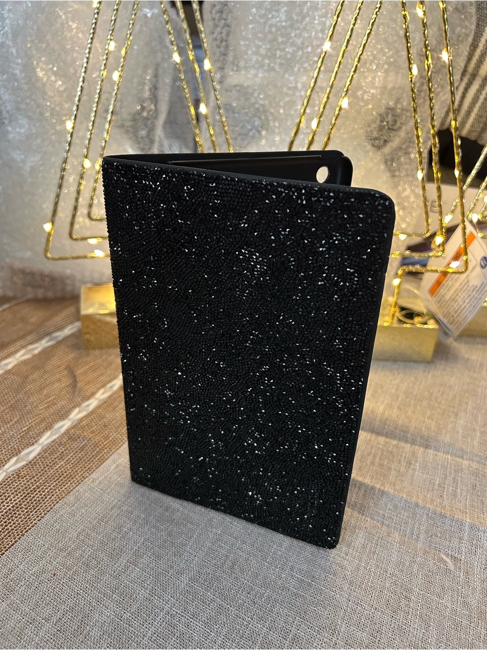 iWave Black Swarovski Rhinestone Folio Tablet Case *NEW